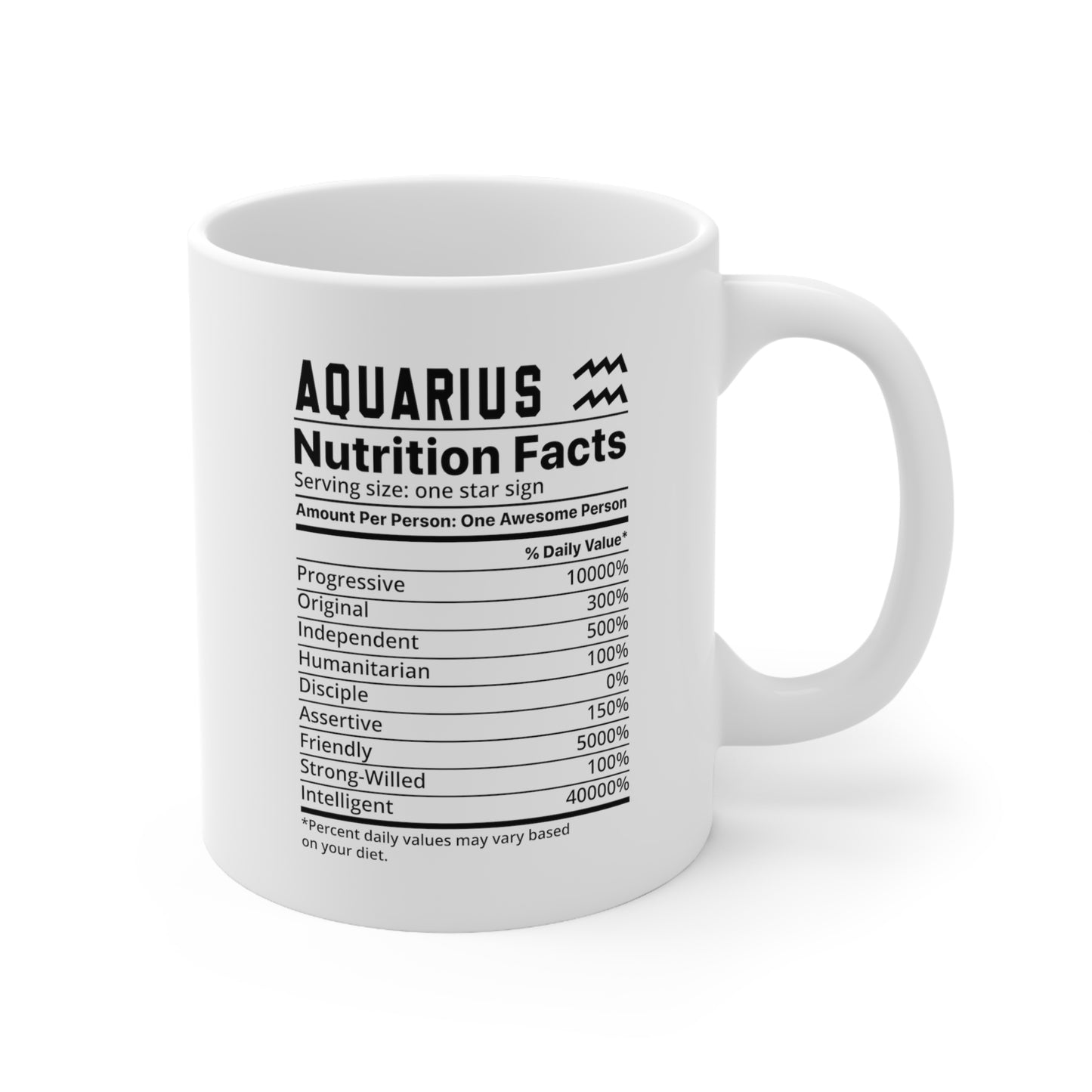 Aquarius, Stylish C-handle cup Astrology-inspired kitchenware Bold zodiac statement piece Trendy celestial mug Coffee and horoscope combo Cosmic chic drinkware Zodiac-themed sipping experience Celestial vibes mug Astrology fan gift Sleek astrology collectible Sass-packed ceramic cup Zodiac sign personality mug Unique zodiac coffee gift Stylish mug for starry mornings