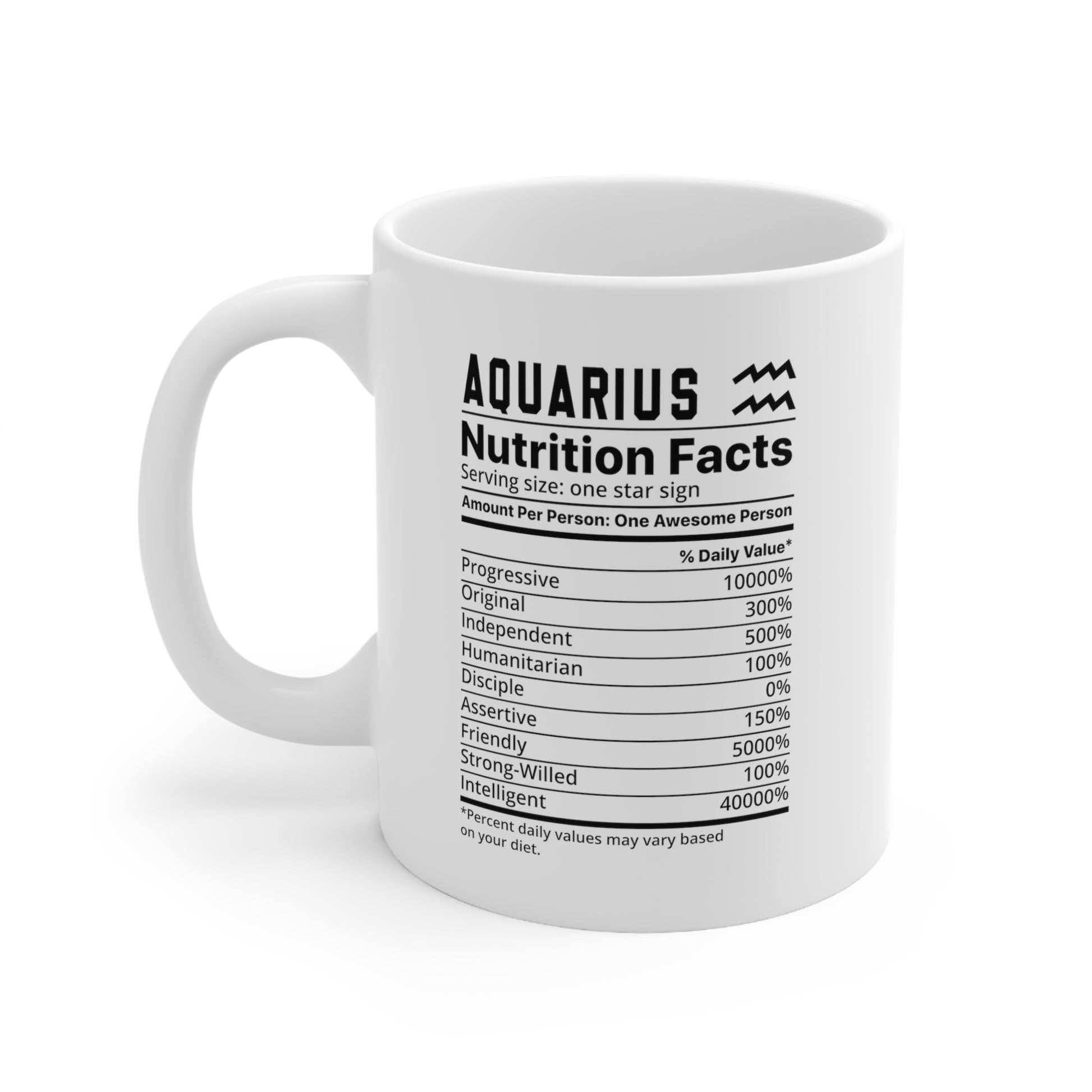 Aquarius, Stylish C-handle cup Astrology-inspired kitchenware Bold zodiac statement piece Trendy celestial mug Coffee and horoscope combo Cosmic chic drinkware Zodiac-themed sipping experience Celestial vibes mug Astrology fan gift Sleek astrology collectible Sass-packed ceramic cup Zodiac sign personality mug Unique zodiac coffee gift Stylish mug for starry mornings