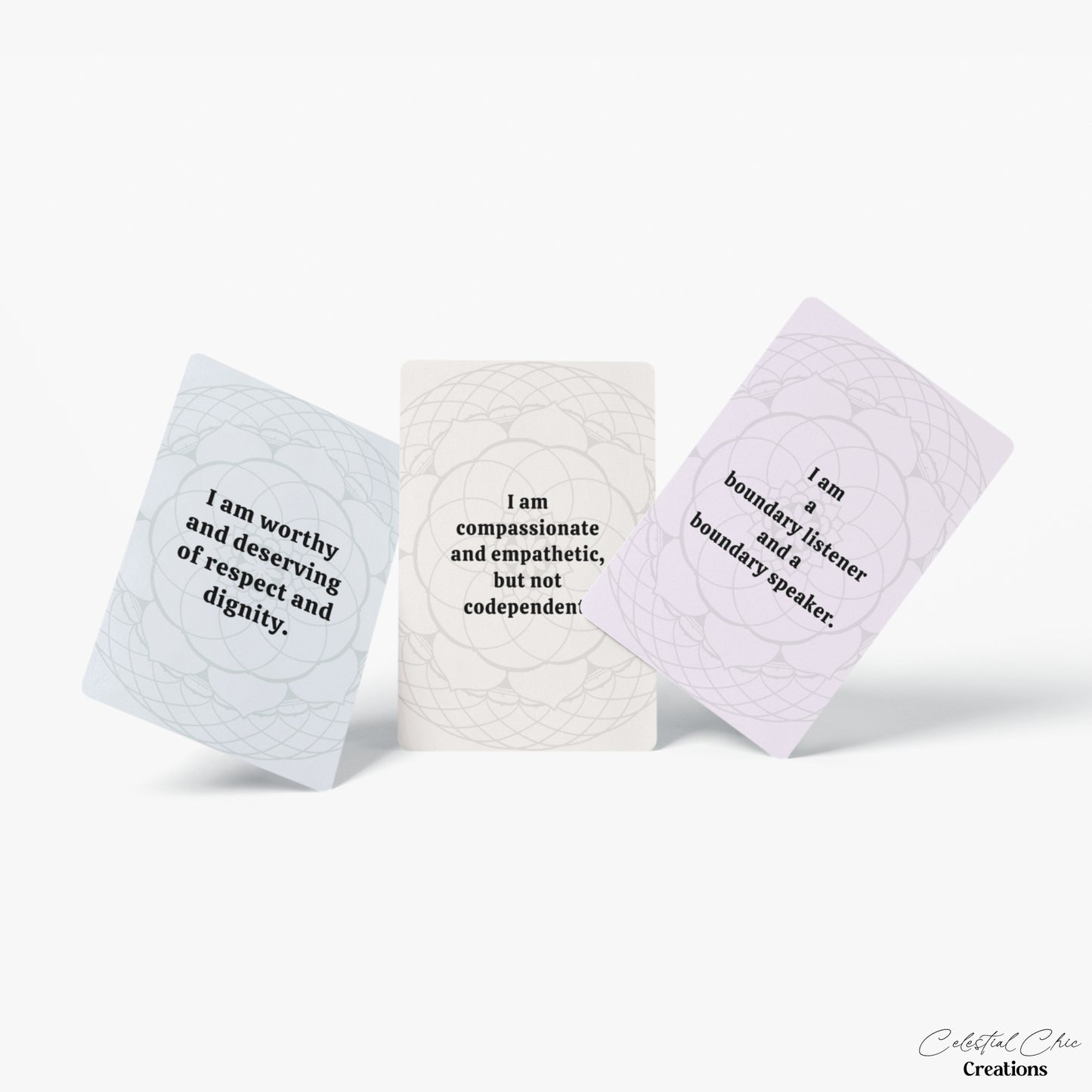 Boundaries affirmation cards, Self-respect affirmations, Assertiveness empowerment, Healthy boundaries mindset, Personal empowerment tools