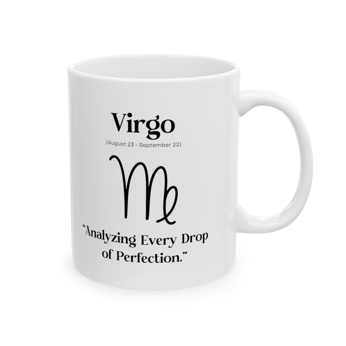 Virgo, celestial mug, zodiac sign, astrology, perfection, meticulousness, refinement, excellence, analytical, sophistication, dedication, precision.