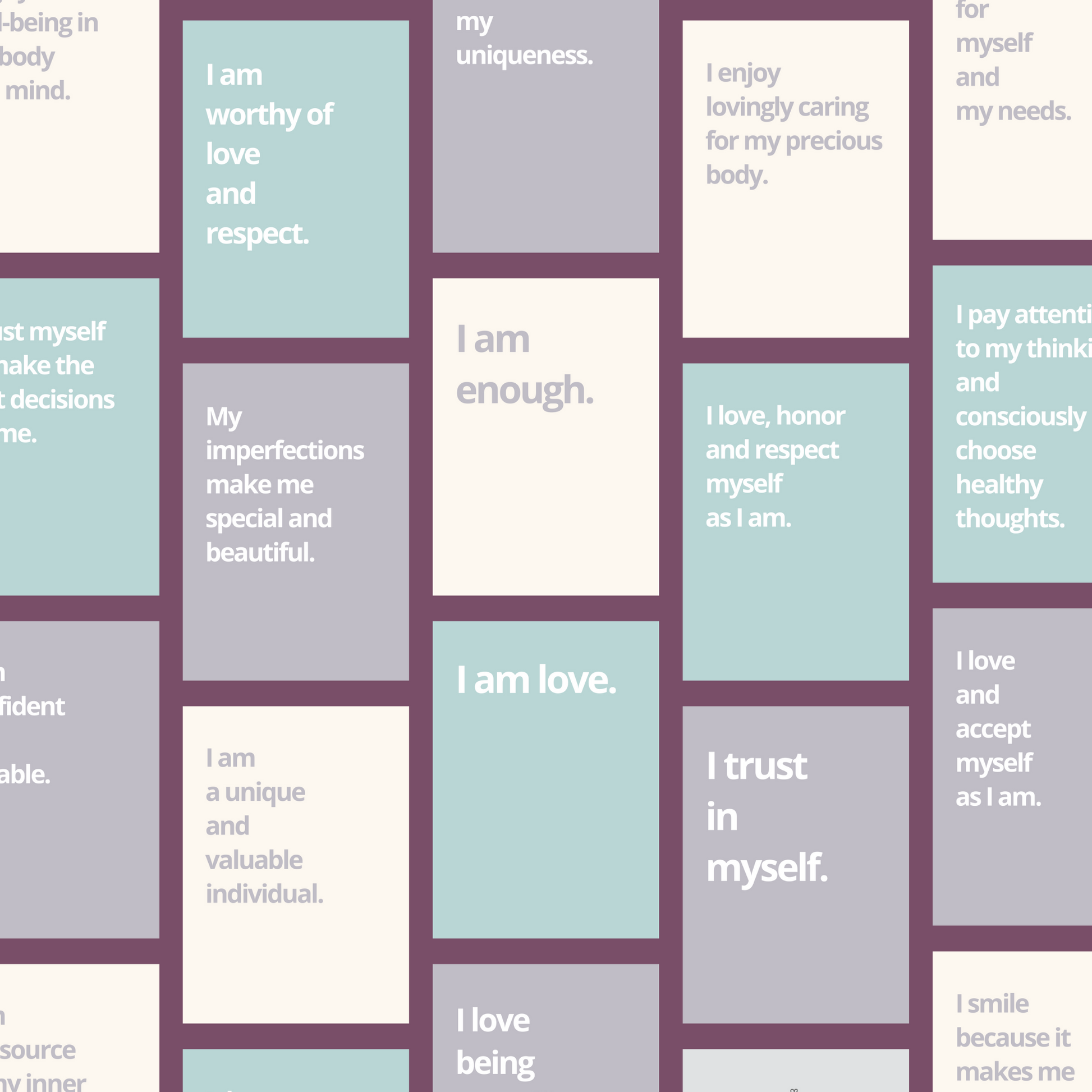 Confidence-building affirmations, Daily self-love affirmations