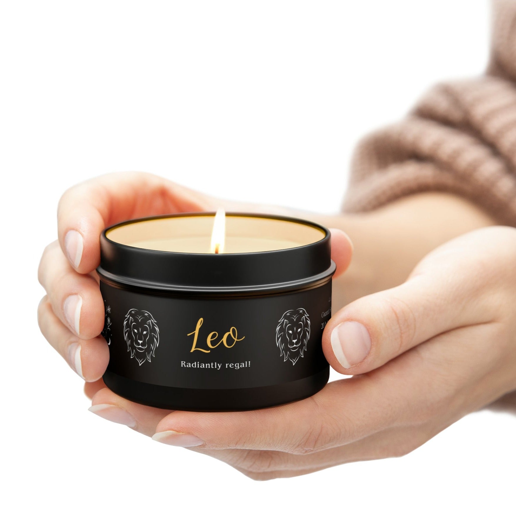 Regal Leo candles, Majestic scent collection, Leo-inspired home fragrance, Confident aromas, Dazzling candle scents, Dramatic Leo decor, Bold fragrance notes, Leo Zodiac decor, Radiant home scents, Charismatic candle collection