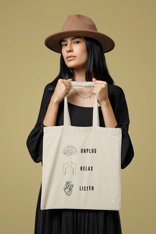 Unplug Relax Listen | Tote Bag