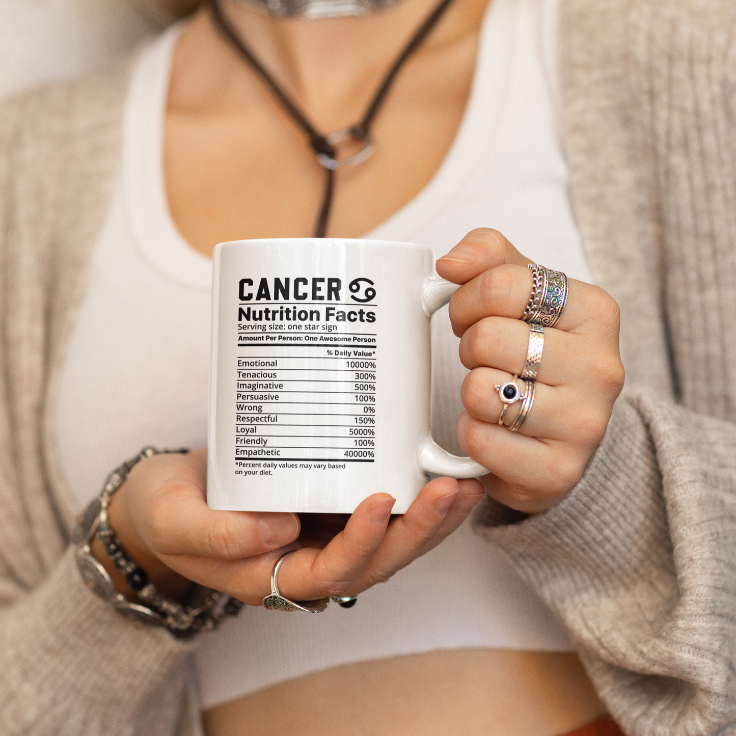 Cancer ♋︎ Nutrition Facts | Ceramic Mug